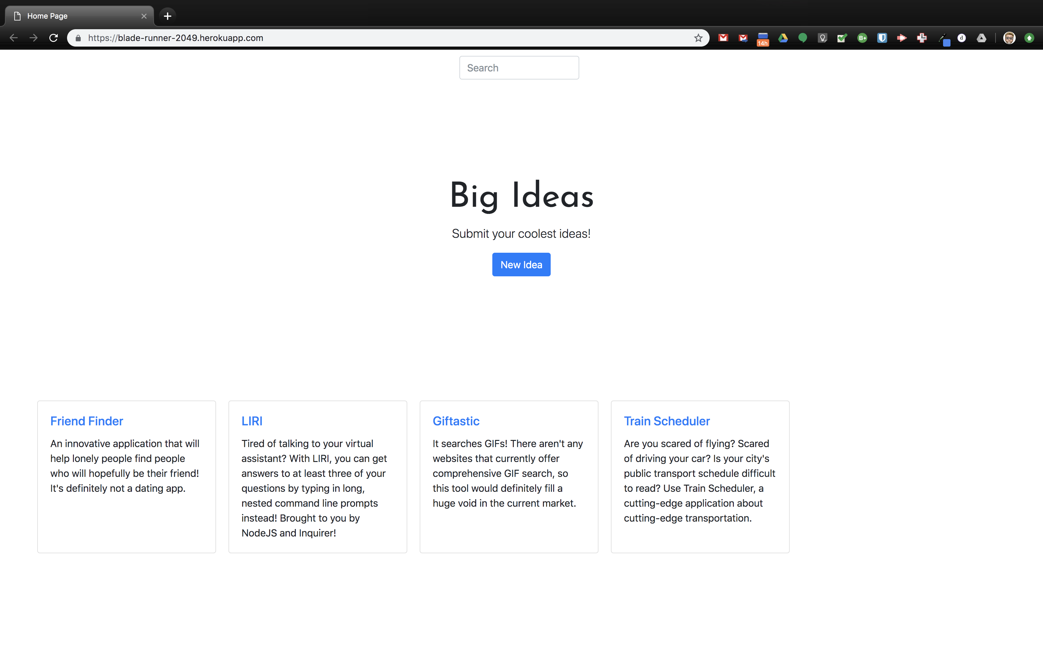Project Ideas screenshot